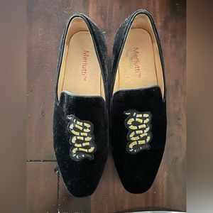 Black Me s Merlutti snake velvet shoes sz11